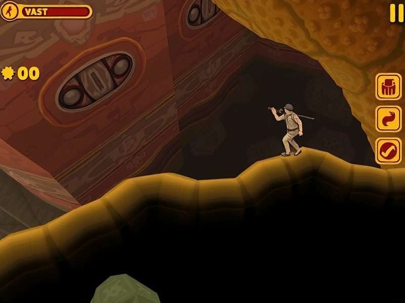 Badami Cave Trekker gameplay screenshot showing cave exploration